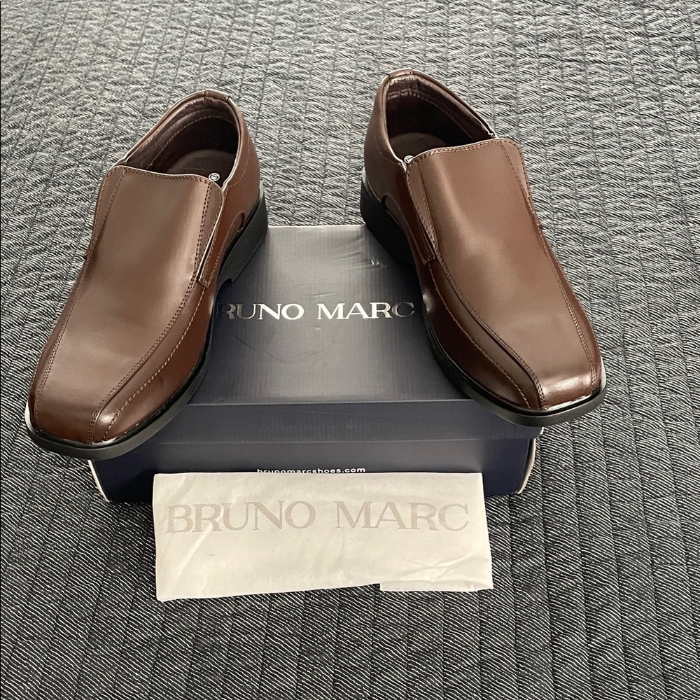 Bruno Marc Men's Elegant  Dark Brown Slip-On Loafers